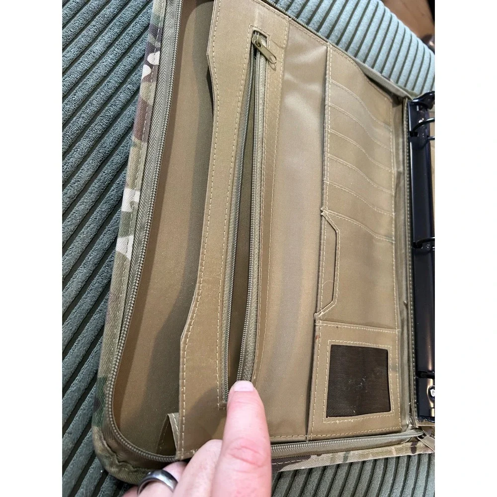 Mercury Tactical Gear Camouflage Zippered Portfolio Organizer Pouch with US Flag